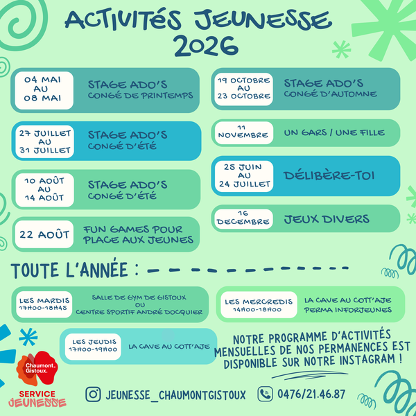 Activités jeunesse Programme 2026 OK